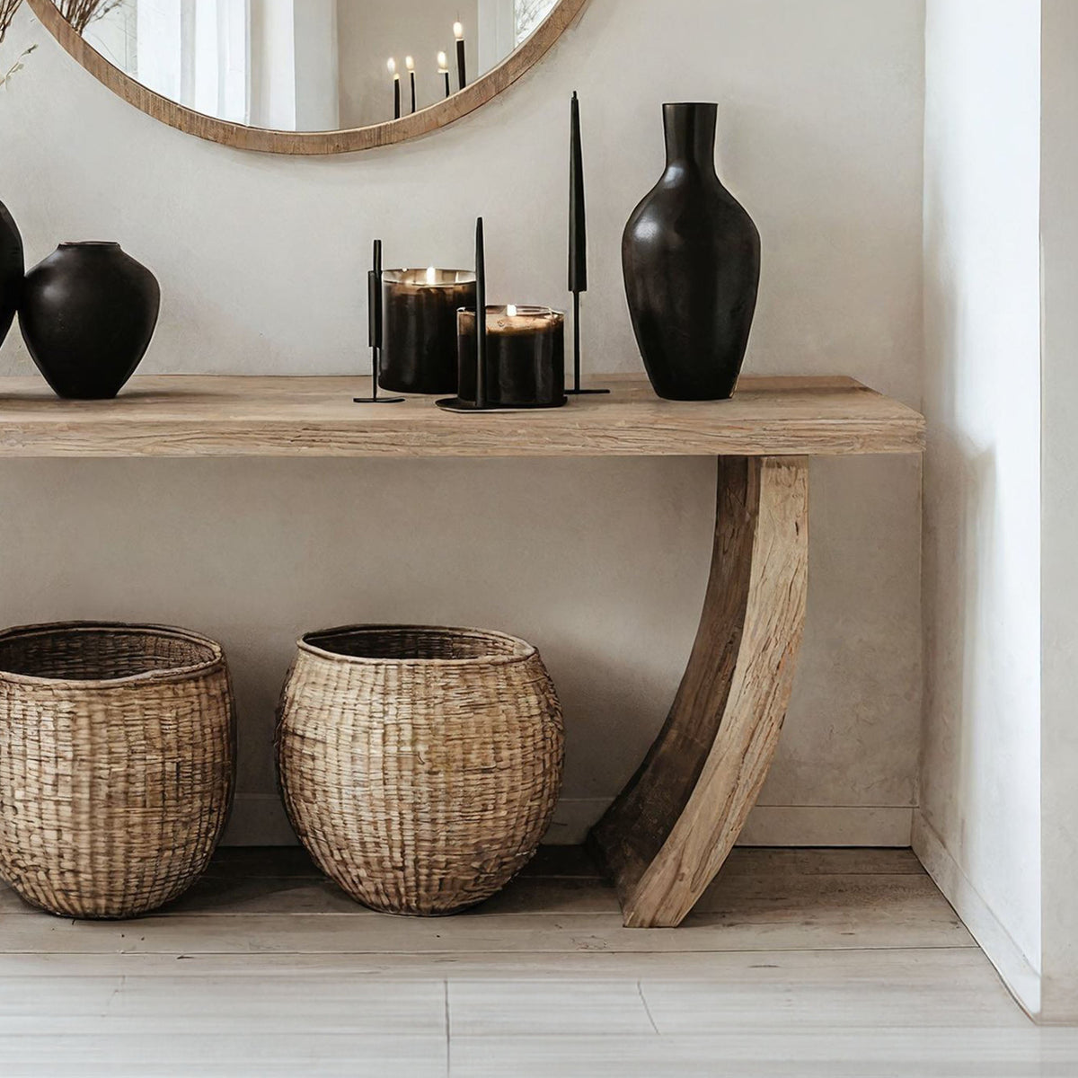 Woodworking Console Entryway Table Decor