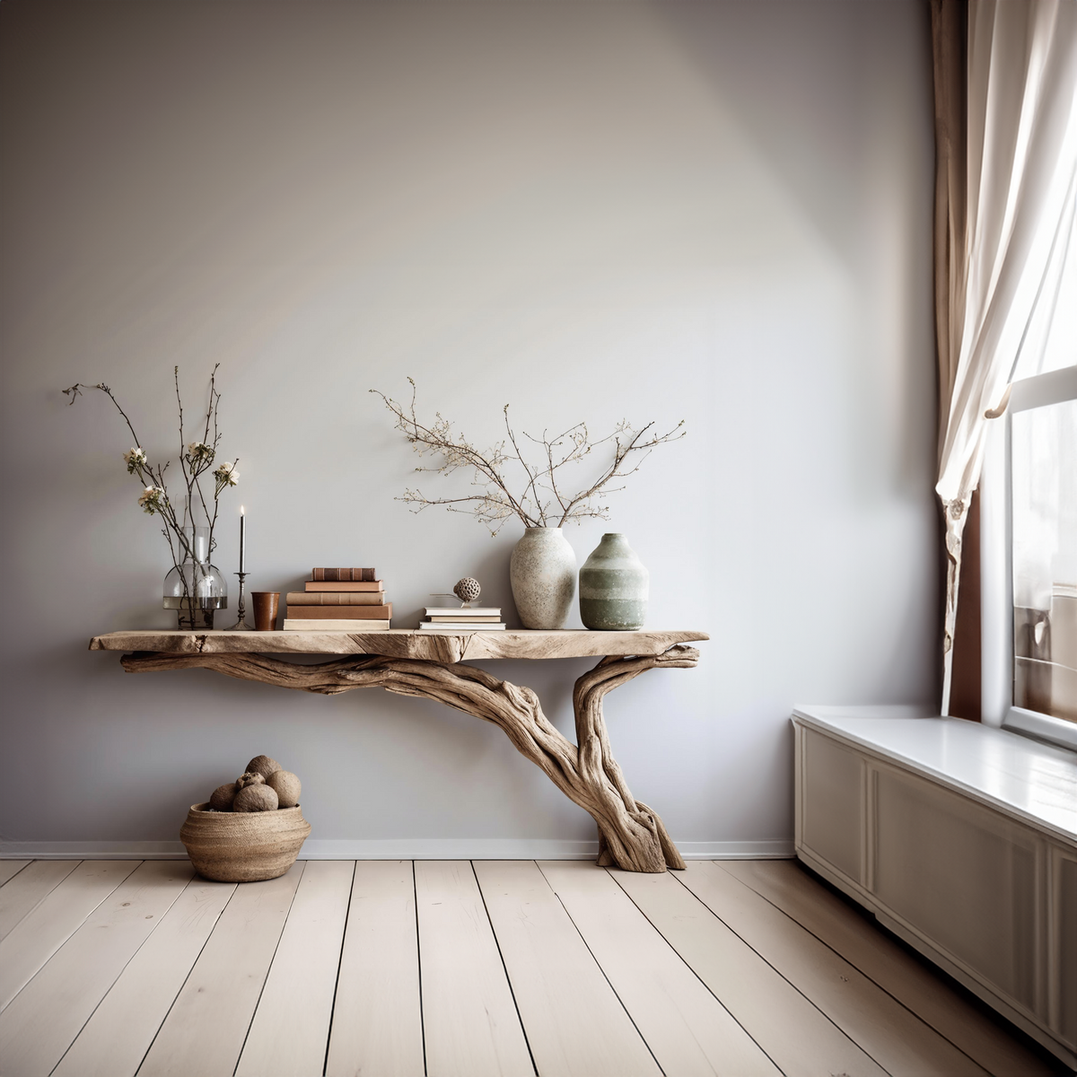 Wood Console Table Rustic Entry Table Home Decor